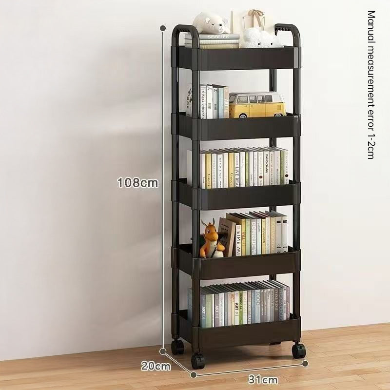 Multi‑Layer Wheeled Utility Cart – Space‑Saving Storage for Home, Kitchen & Bathroom