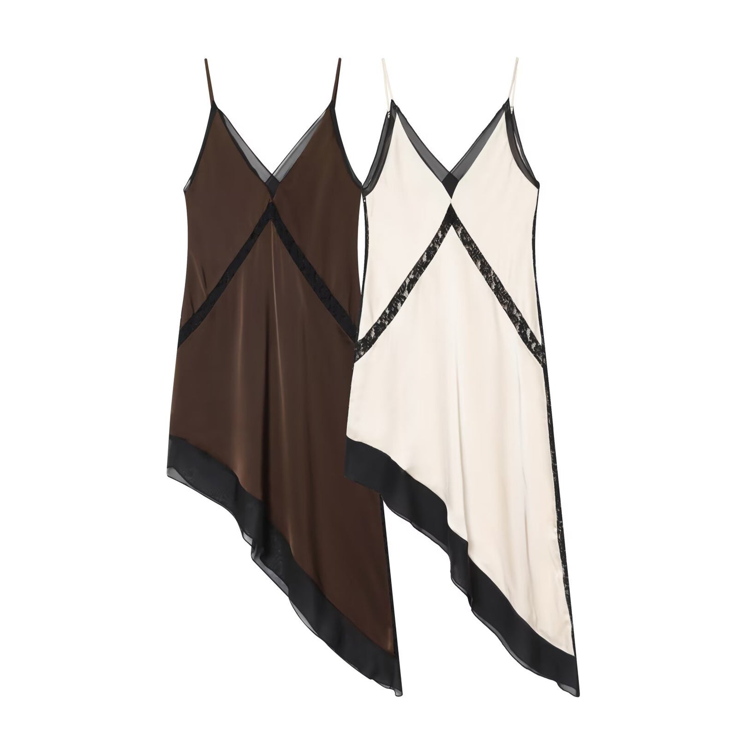 Asymmetric Satin Midi Dress for Women - Elegant and Modern