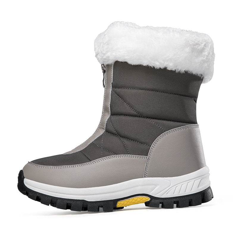 Women’s Thick Winter Snow Boots – Warm Velvet Lined Mid‑Calf Cotton Shoes | Anti‑Slip Outdoor Boots