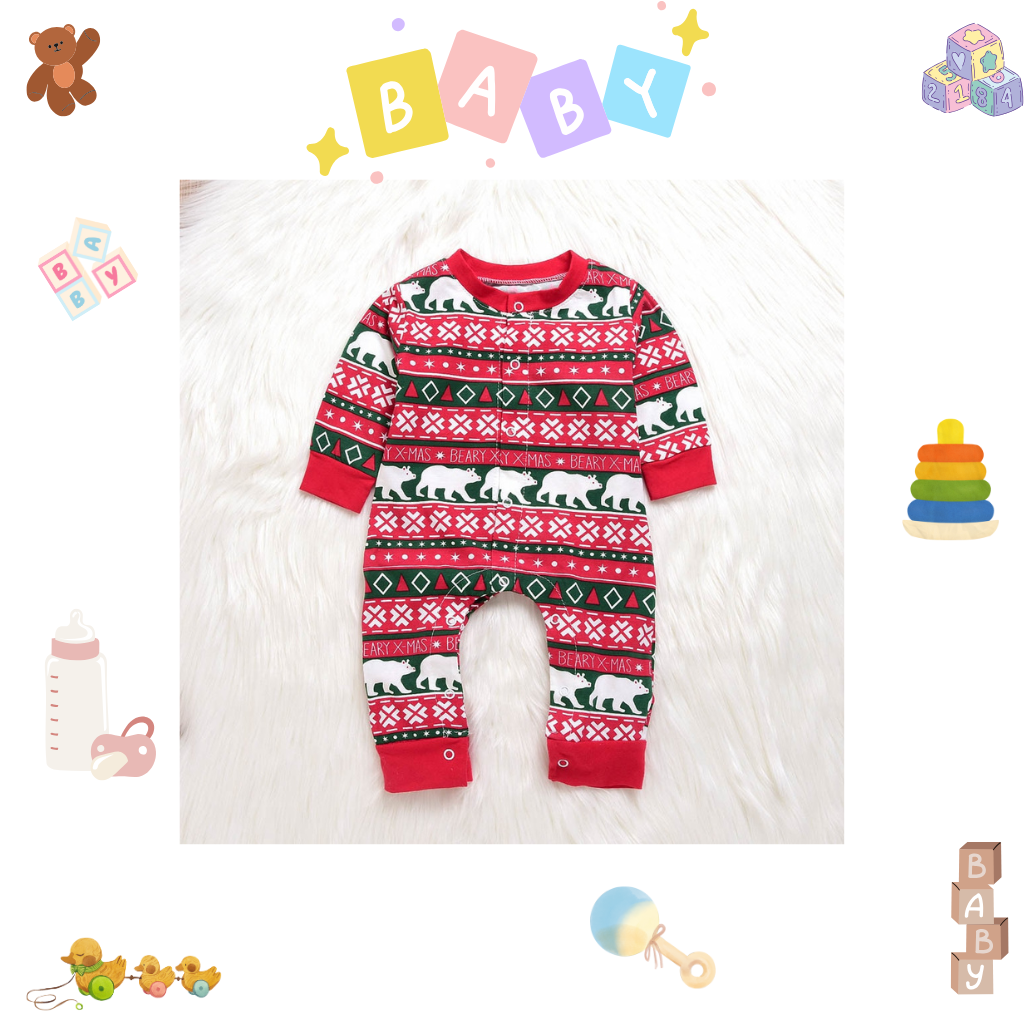 Christmas Santa Baby Romper – cozy winter outfit