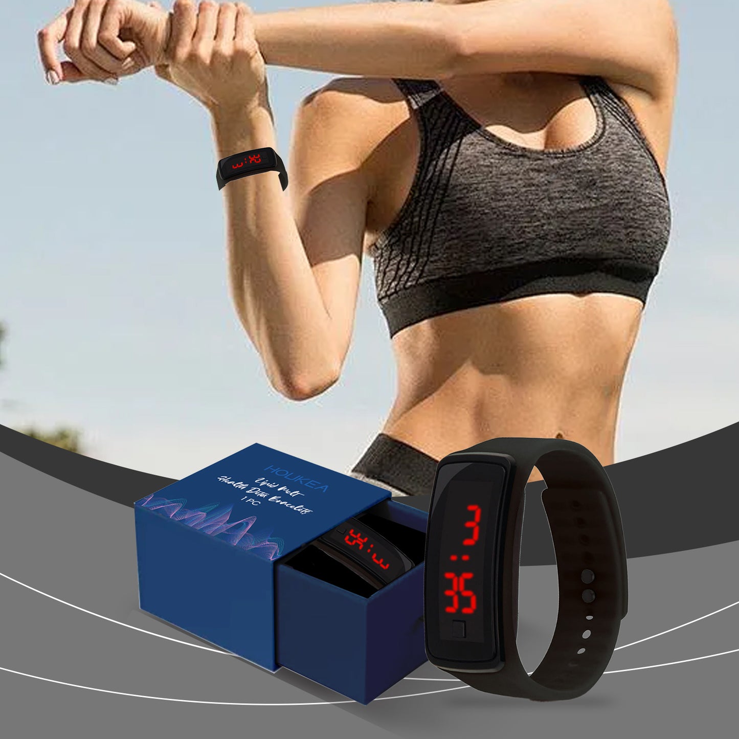 Fashion Sports Watch - Outdoor Fitness Digital Watch for Daily Time Management