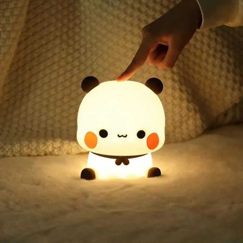 Cute Panda Night Light LED Squishy - 3 Modes Dimmable Touch Lamp for Baby & Kids Bedroom