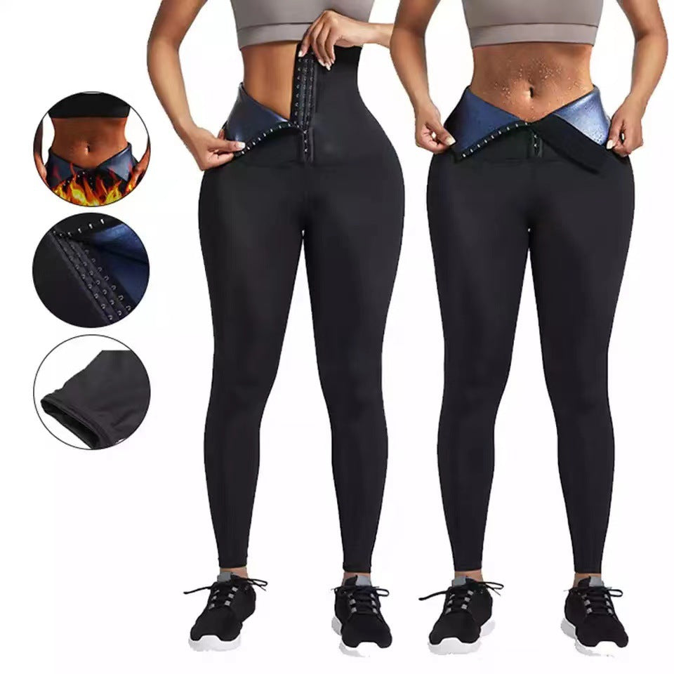High Waist Compression Yoga Pants - Tummy Control Cropped Leggings