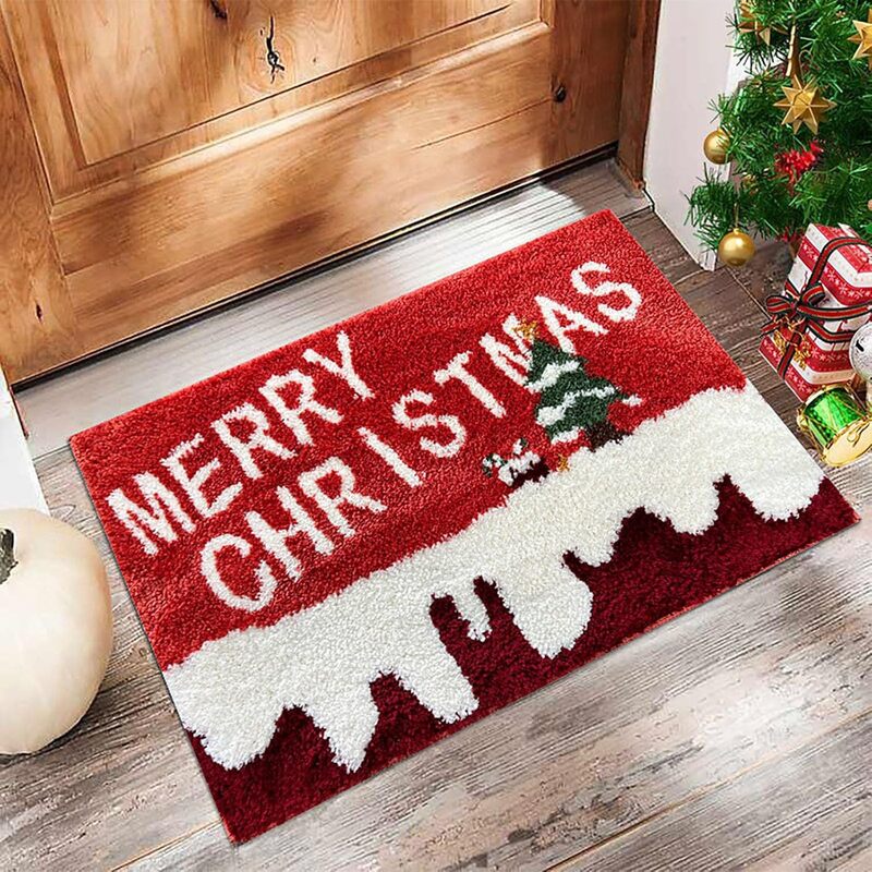 Christmas Welcome Mat - Gingerbread Reindeer Non-Slip Doormat