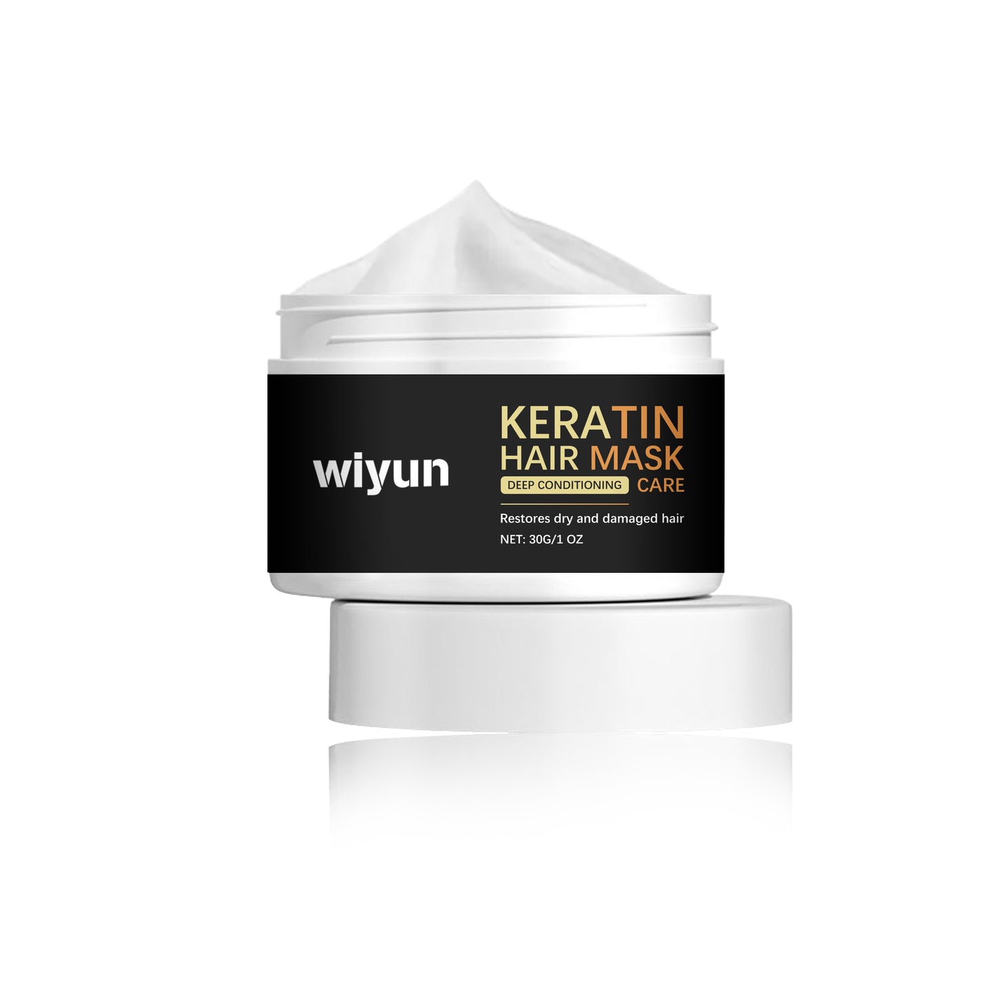 Mascarilla Capilar Hidratante con Queratina y Menta - Tratamiento de Reparación Profunda | Reparador de Puntas Abiertas