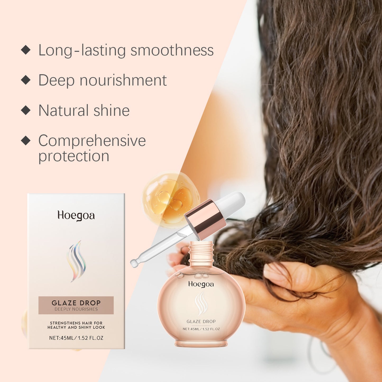 Hoegoa Hair Care Essential Oil | Smooth, Anti-Frizz & Natural Shine Treatment