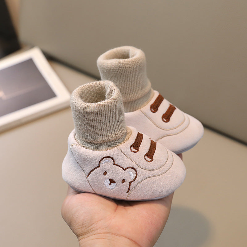 Warm Baby Cotton Shoes – Anti‑Slip Soft Walking Shoes for 0–12 Months | Cozy Winter Booties