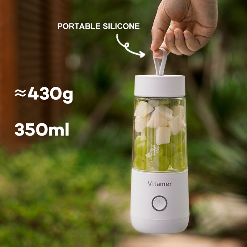 Portable Blender 350ml – USB Rechargeable Smoothie Maker | Kitchen Gadget