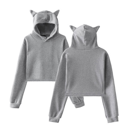 Mind the Business That Pays You Crop Hoodie - Motivational Women's Hoodie