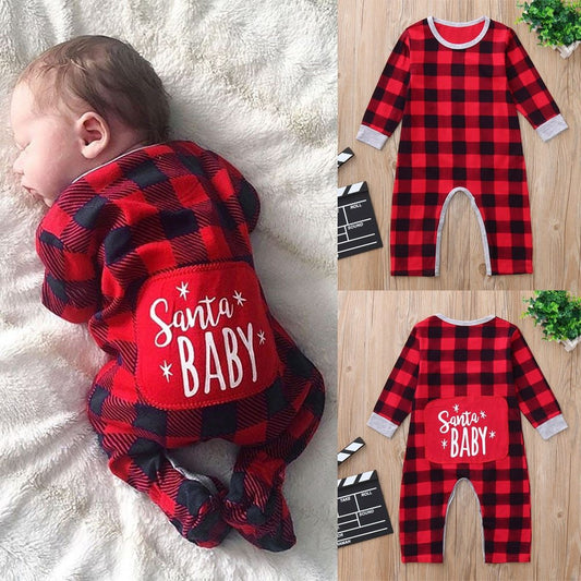 Christmas Santa Baby Romper – cozy winter outfit