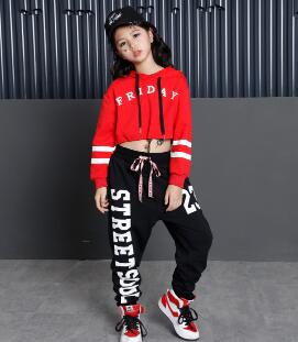 Girls Hip Hop Dance Outfit – Long Sleeve Performance Set HipHop Dance
