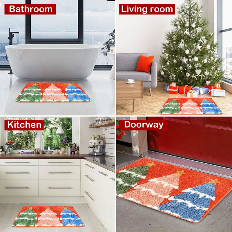 Christmas Welcome Mat - Gingerbread Reindeer Non-Slip Doormat