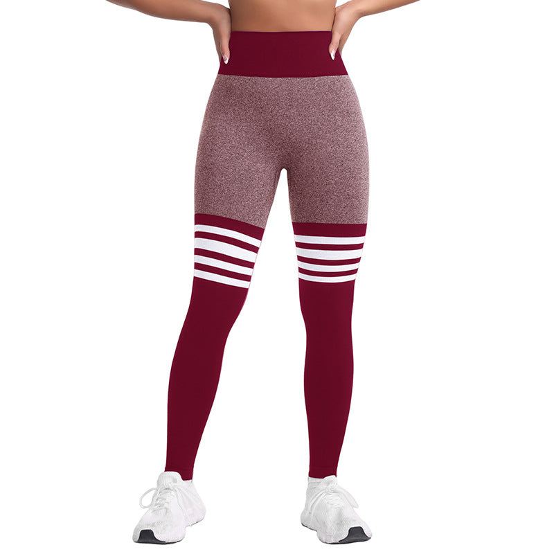 High Waisted Seamless Yoga Pants - Peach Hip Lifting Fitness Leggings