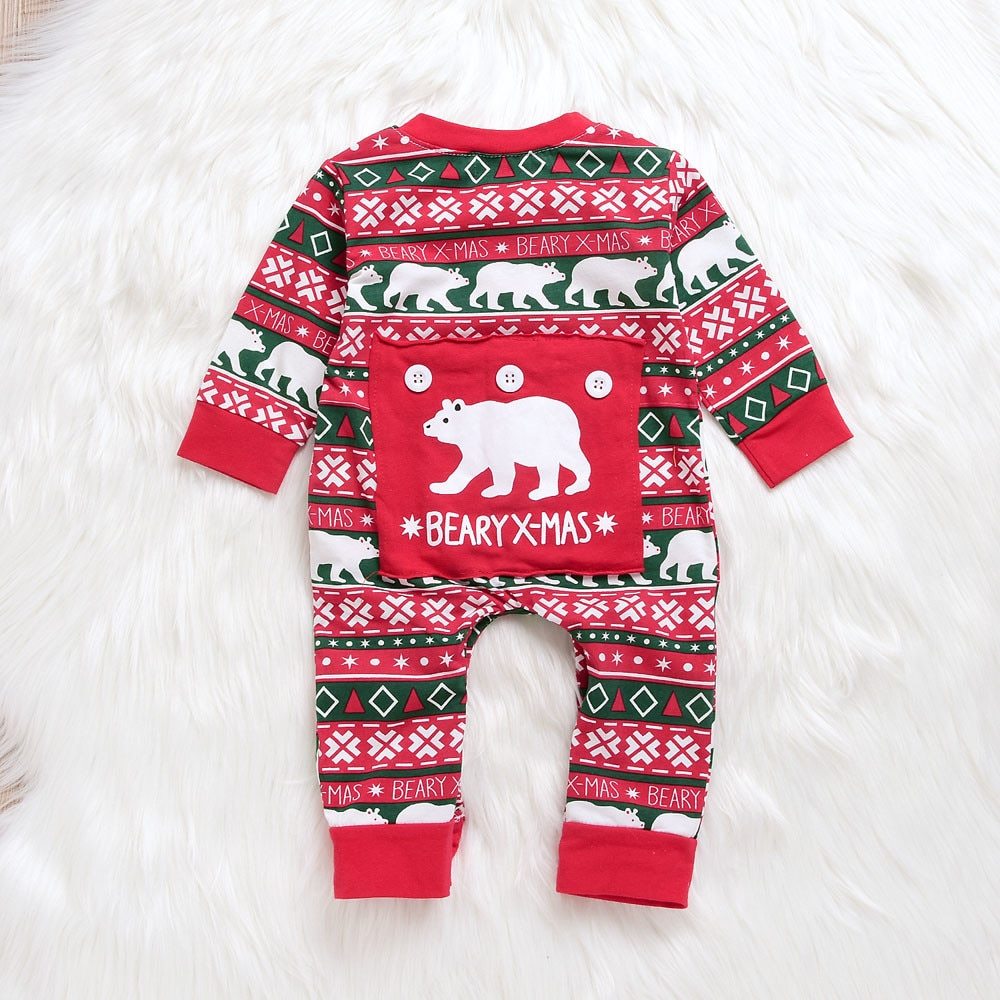 Christmas Santa Baby Romper – cozy winter outfit
