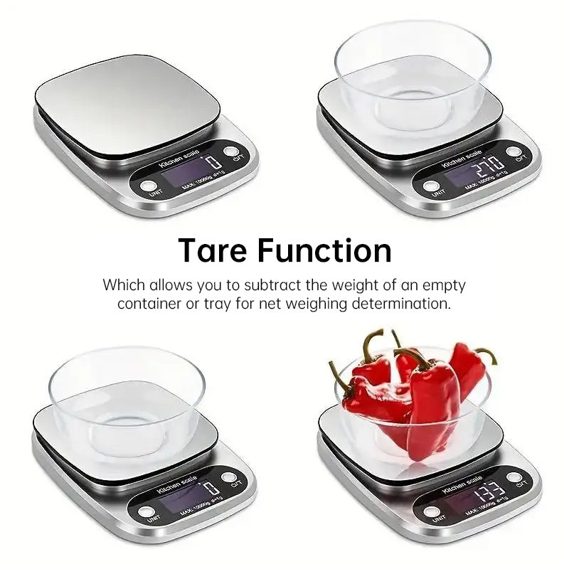 10kg/5kg/3kg Digital Kitchen Scale - High Precision for Baking, Cooking & Jewelry | LCD Display
