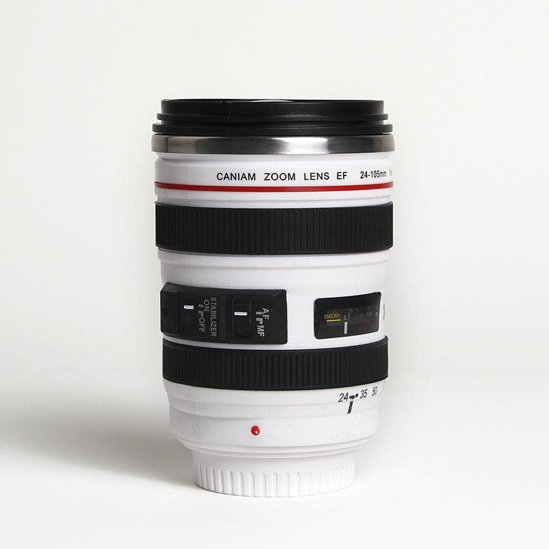 Camera Lens Coffee Mug - Stainless Steel Photographer Gift Cup | DSLR Lens Design