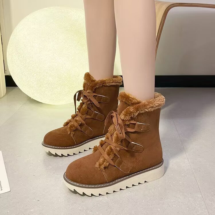 Women's Warm Snow Boots - Lace-Up Waterproof Winter Boots | XpressFamilyGo