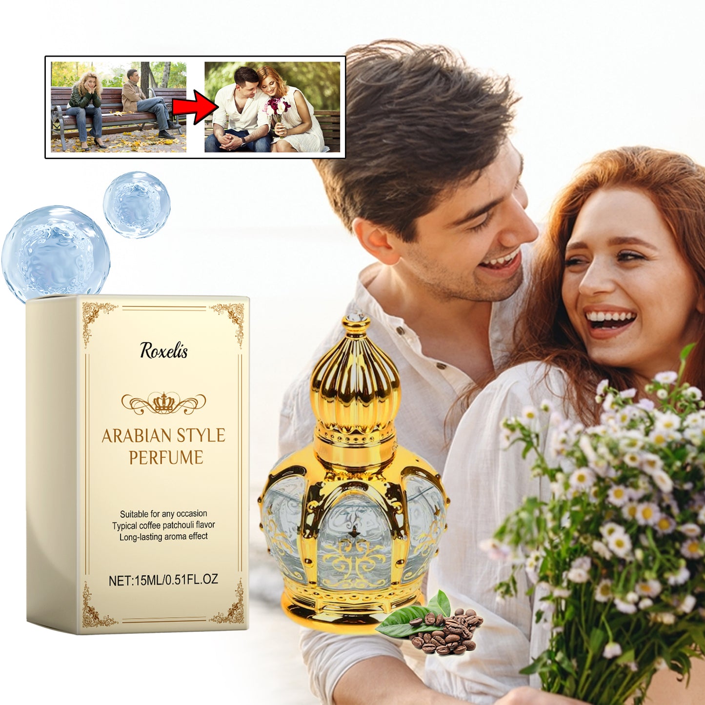 Roxelis Coffee Patchouli Arabic Perfume - Elegant Long-Lasting Scent