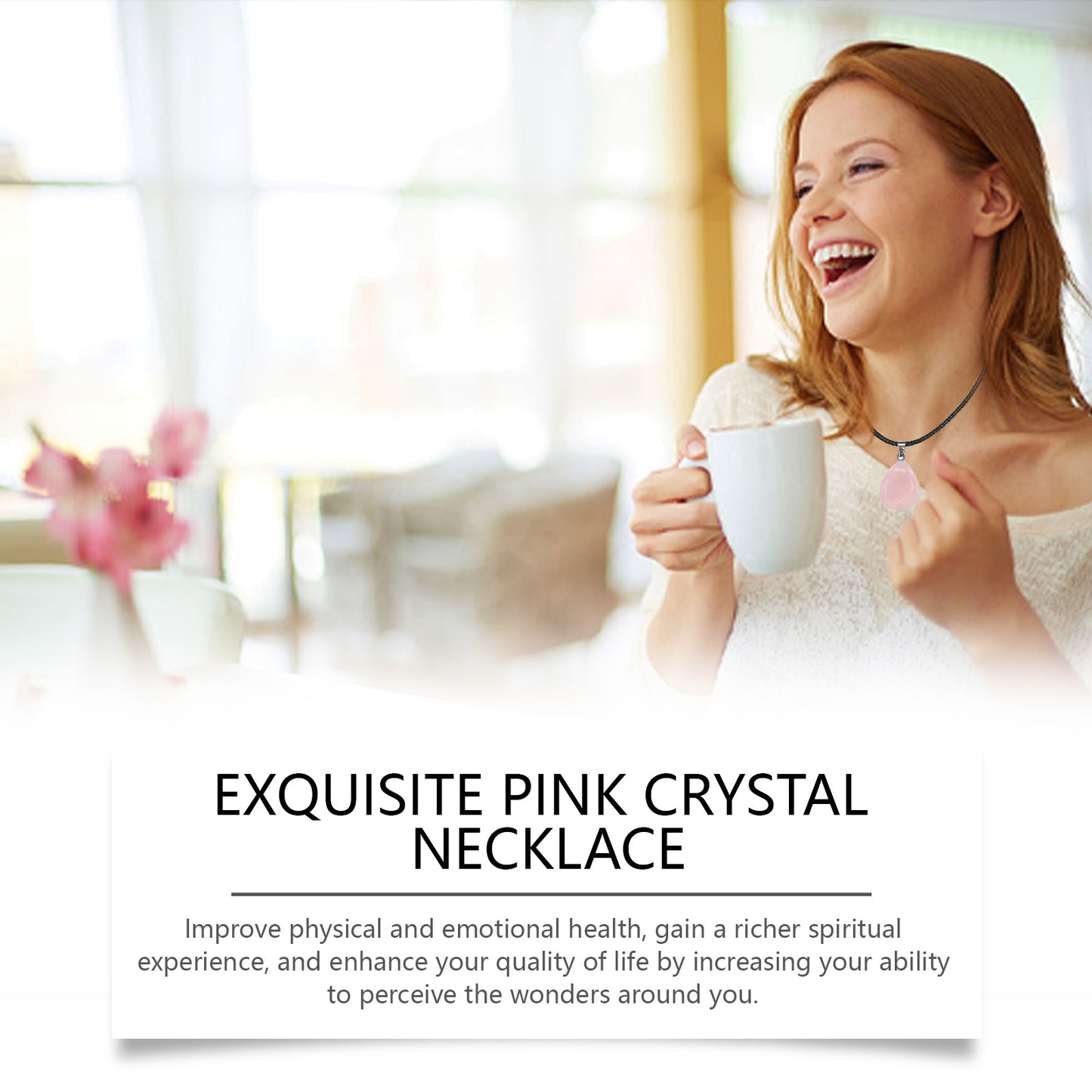 Powder Crystal Necklace - Light Luxury Minimalist Clavicle Chain for Women