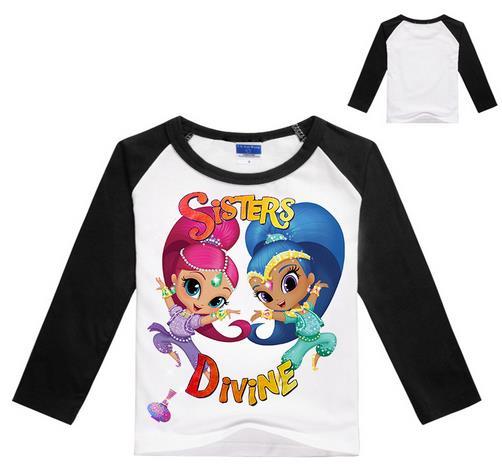 Kids Student Cotton Tops Sports Casual Tees Sweater Children Hoodie Long Sleeved T-Shirt Baby Girls T Shirt