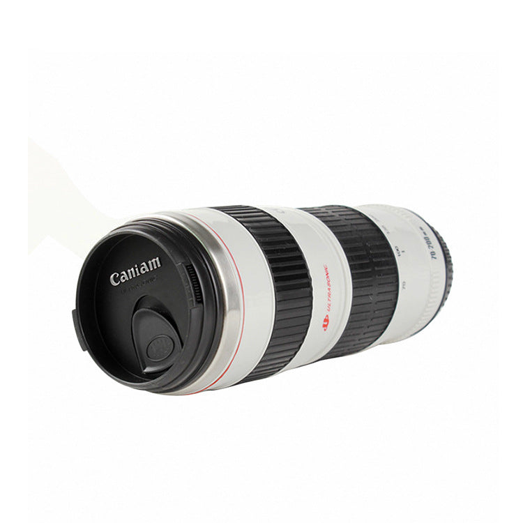 Camera Lens Coffee Mug - Stainless Steel Photographer Gift Cup | DSLR Lens Design