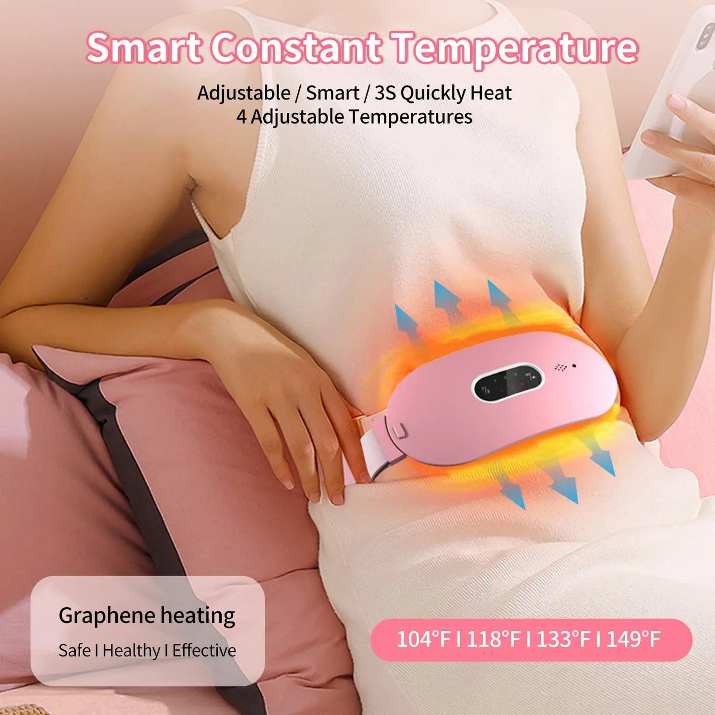 Menstrual Heating Pad - Electric Massage Belt Period Pain Relief