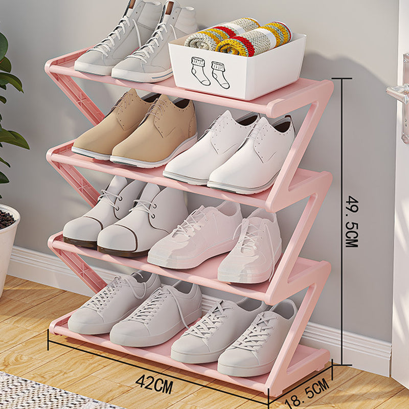 Z-Shaped 4-Layer Shoe Organizer – Space-Saving Adjustable Rack