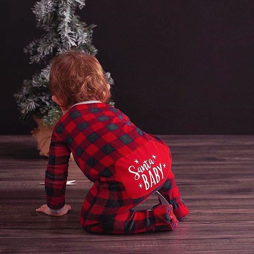 Christmas Santa Baby Romper – cozy winter outfit