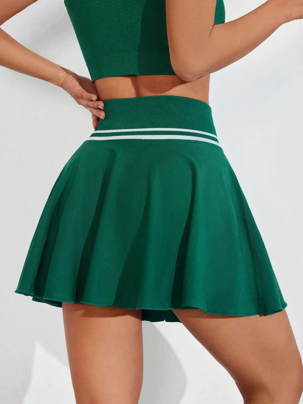 High Waist Active Skirt - Ruched Mini Tennis Skirt for Gym & Yoga | Stretchy