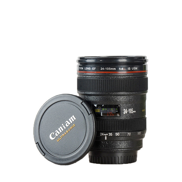 Camera Lens Coffee Mug - Stainless Steel Photographer Gift Cup | DSLR Lens Design