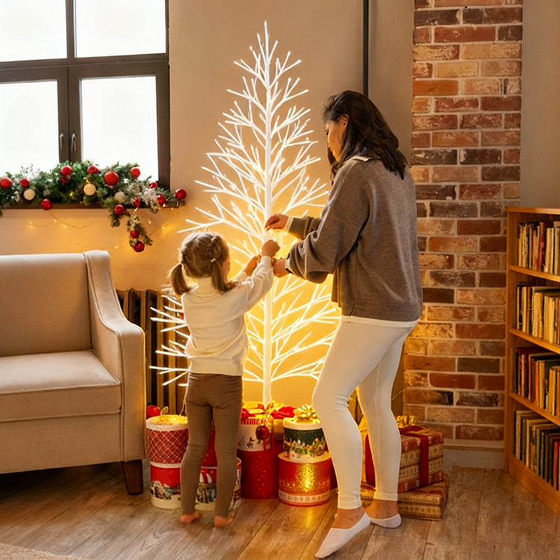 9ft Pre-Lit LED Christmas Tree - Artificial Tree with Warm White Lights