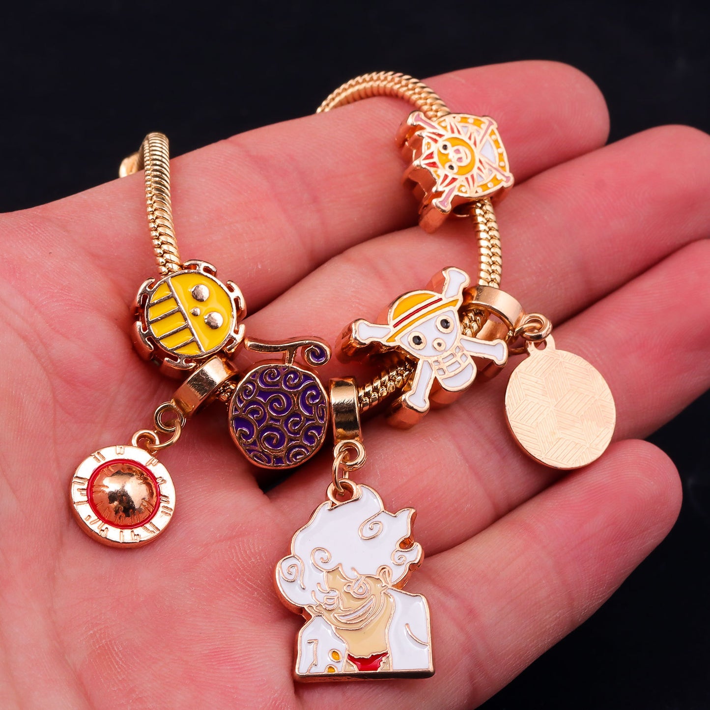 One Piece Luffy Gear 5 Nika Metal Bracelet - Anime Jewelry