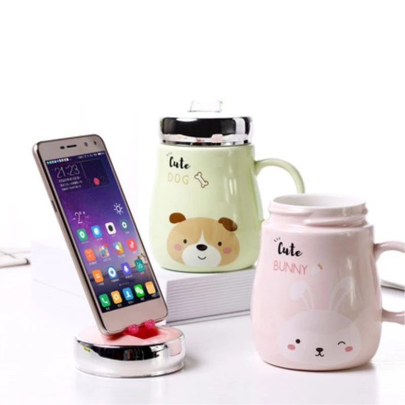 Cute Ceramic Mug – Creative Coffee Cup Gift | Animal Design