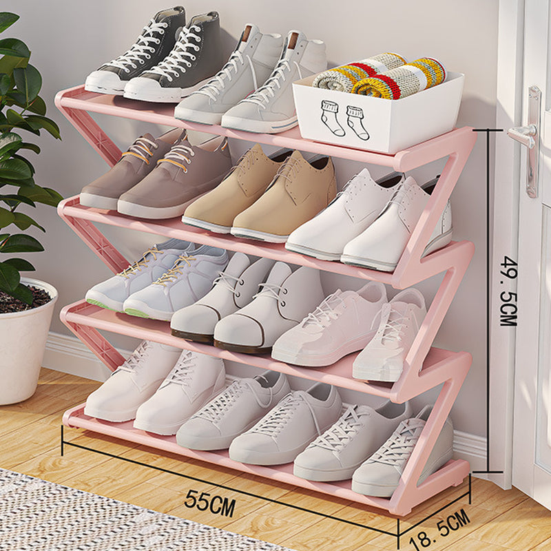 Z-Shaped 4-Layer Shoe Organizer – Space-Saving Adjustable Rack