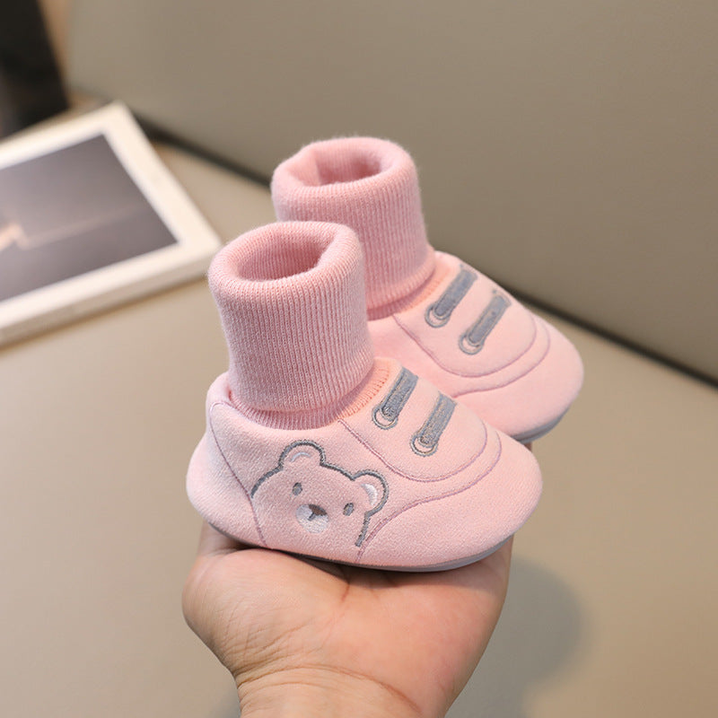 Warm Baby Cotton Shoes – Anti‑Slip Soft Walking Shoes for 0–12 Months | Cozy Winter Booties