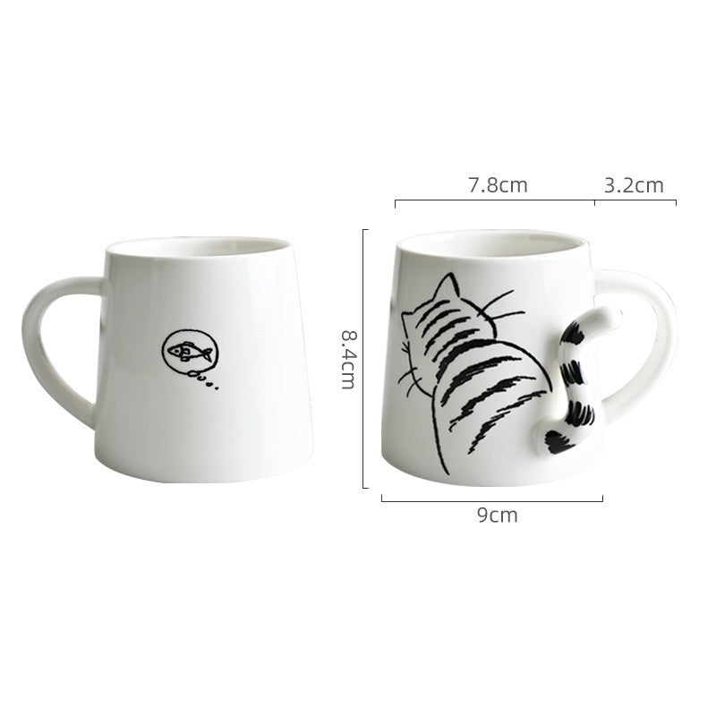 Cute Cartoon Ceramic Mug – Animal Coffee Cup | Rabbit, Cat & Dog Design