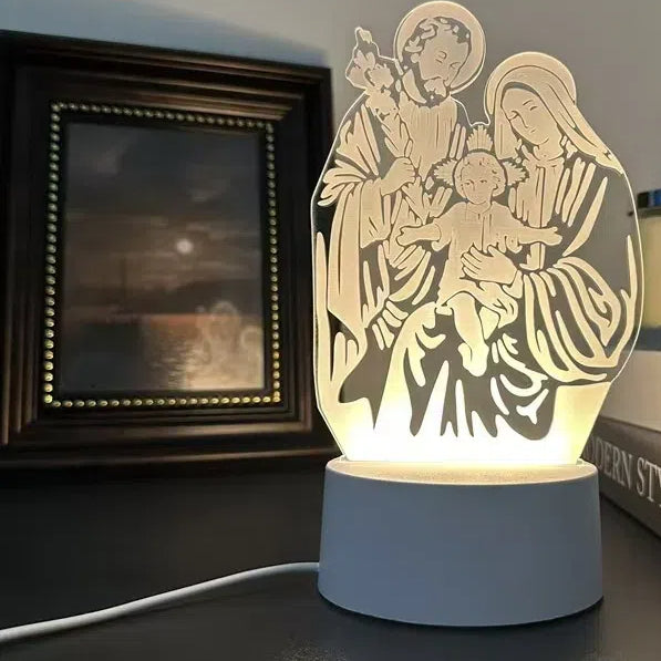 Acrylic 3D Night Light - Creative LED Desk Lamp for Bedroom Atmosphere & Gift