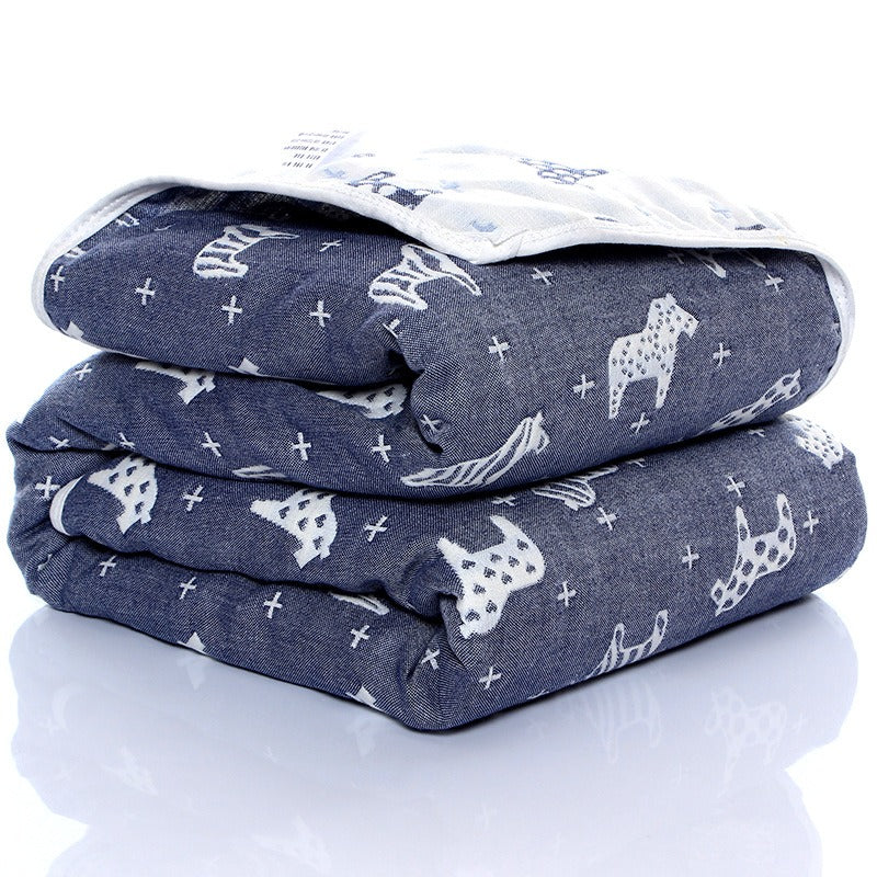 6‑Layer Baby Gauze Blanket – Soft Muslin Bath Towel & Multi‑Use Swaddle | 110×110 & 120×150 cm
