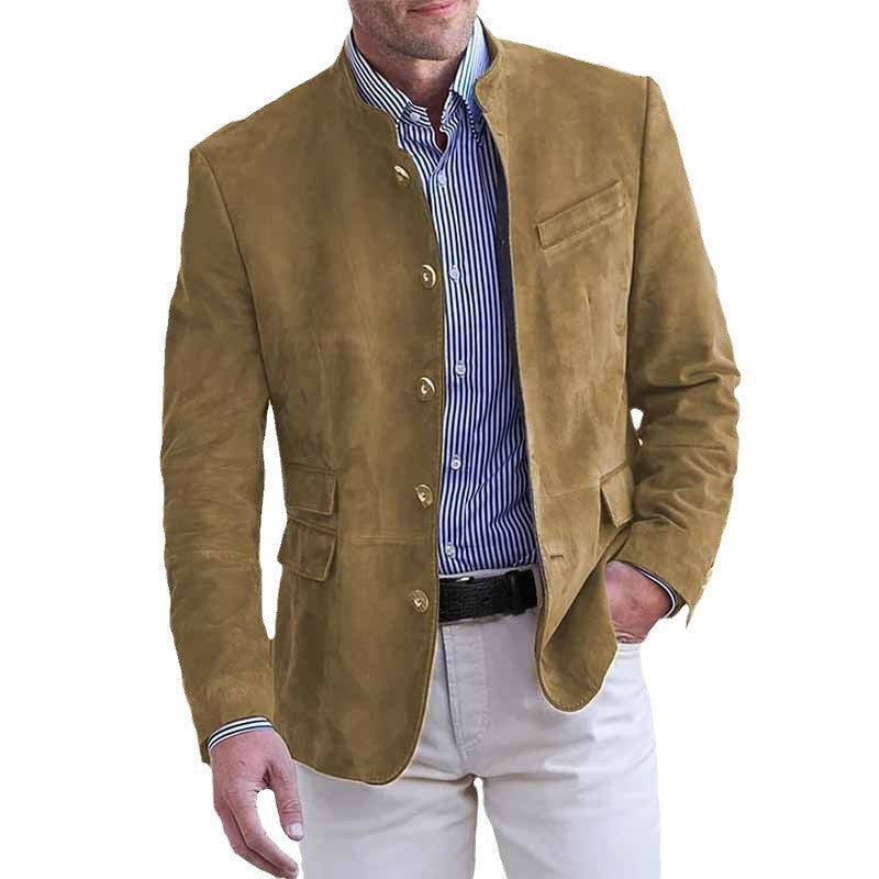 Men’s Suede Casual Jacket – Autumn & Winter Lightweight Coat (S–3XL)