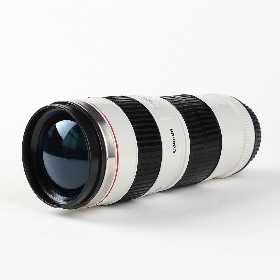 Camera Lens Coffee Mug - Stainless Steel Photographer Gift Cup | DSLR Lens Design