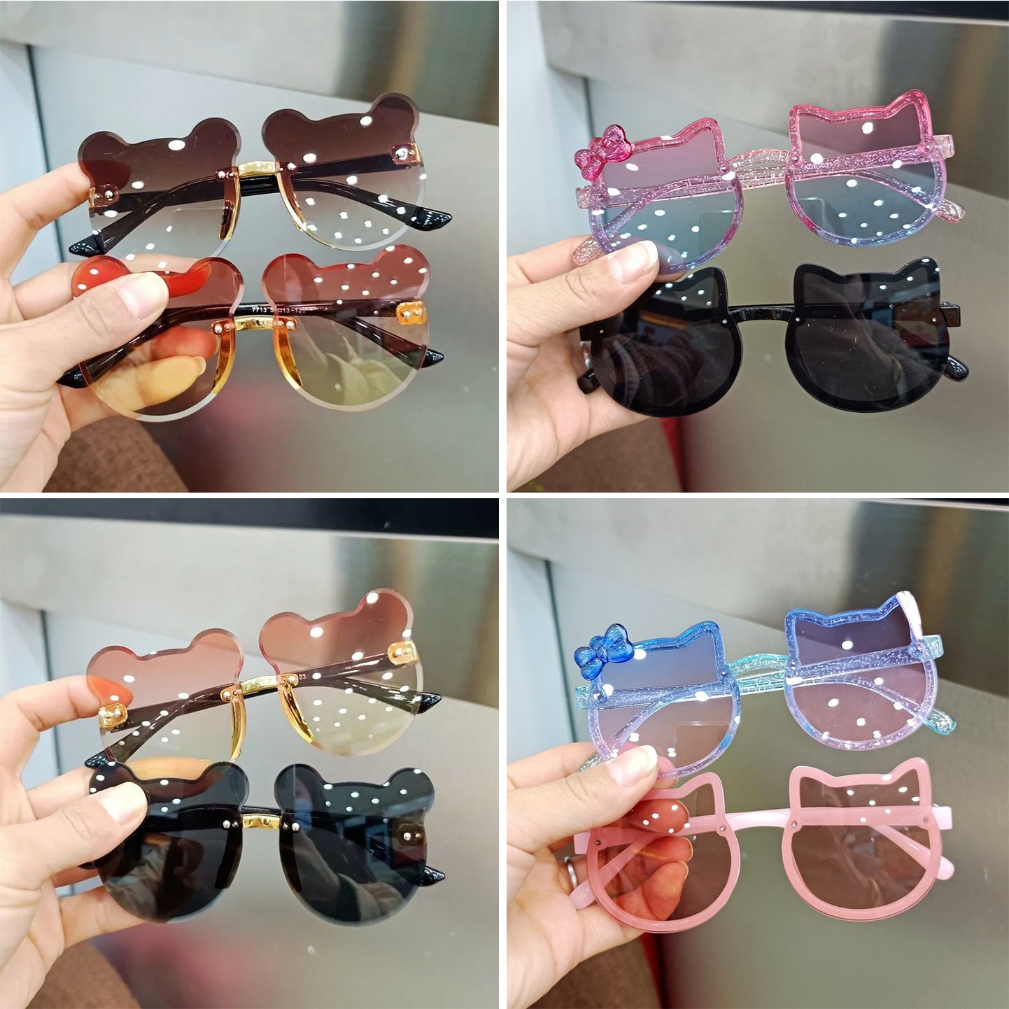 Kids UV400 Cute Frameless Sunglasses – Soft, Lightweight & Safe for Outdoor Play