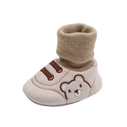 Warm Baby Cotton Shoes – Anti‑Slip Soft Walking Shoes for 0–12 Months | Cozy Winter Booties
