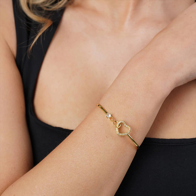 Infinity Heart Bracelet for Daughter - Birthday Gift with Gift Box