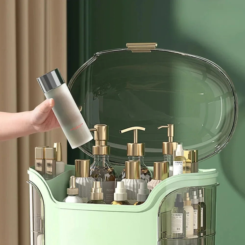 Acrylic Multi‑Layer Makeup Organizer · Organizador de Maquillaje Acrílico Multicapa