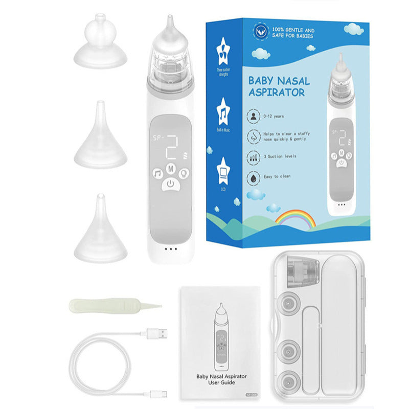 Electric Baby Nasal Aspirator – Rechargeable Nose Cleaner with Soft Suction | Infant Mucus & Congestion Relief