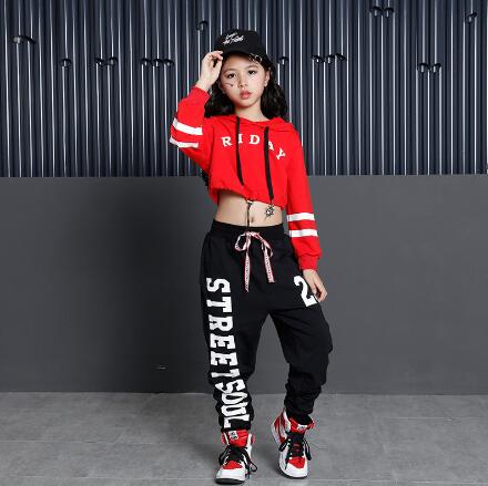 Girls Hip Hop Dance Outfit – Long Sleeve Performance Set HipHop Dance