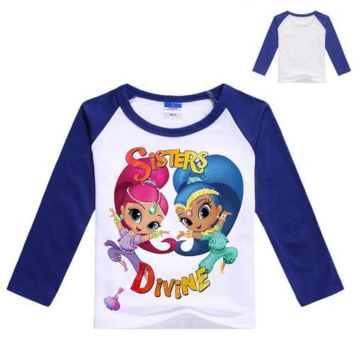 Kids Student Cotton Tops Sports Casual Tees Sweater Children Hoodie Long Sleeved T-Shirt Baby Girls T Shirt