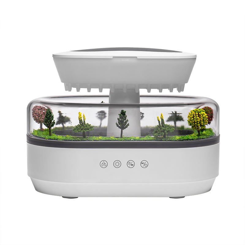 Raindrop Cool Mist Humidifier – Smart Aroma Diffuser with Lights & White Noise | Home Air Purifier