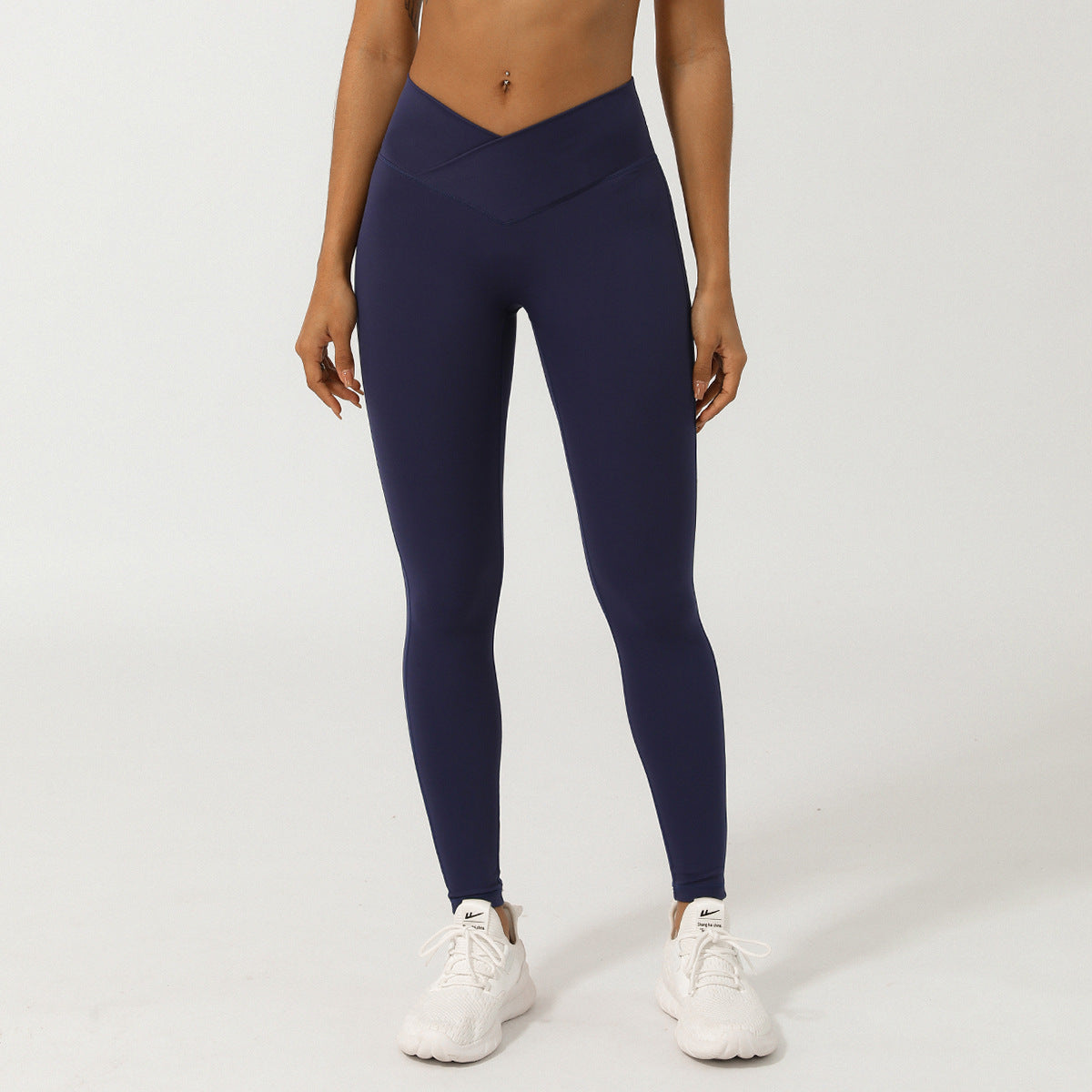 High Waist Yoga Leggings - Crossover V-Waist Butt Lift Pants | Quick Dry Nylon