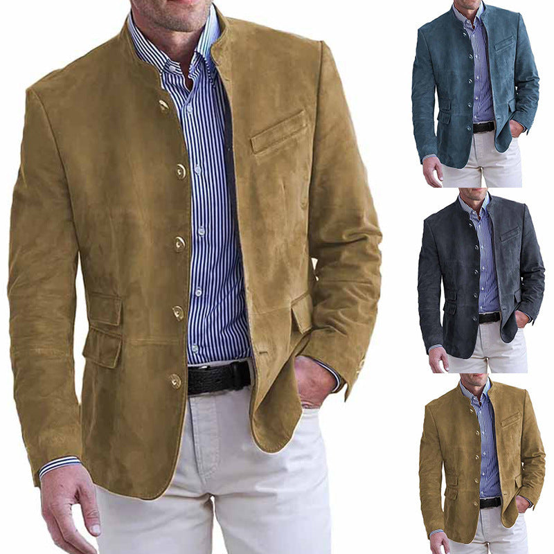 Men’s Suede Casual Jacket – Autumn & Winter Lightweight Coat (S–3XL)
